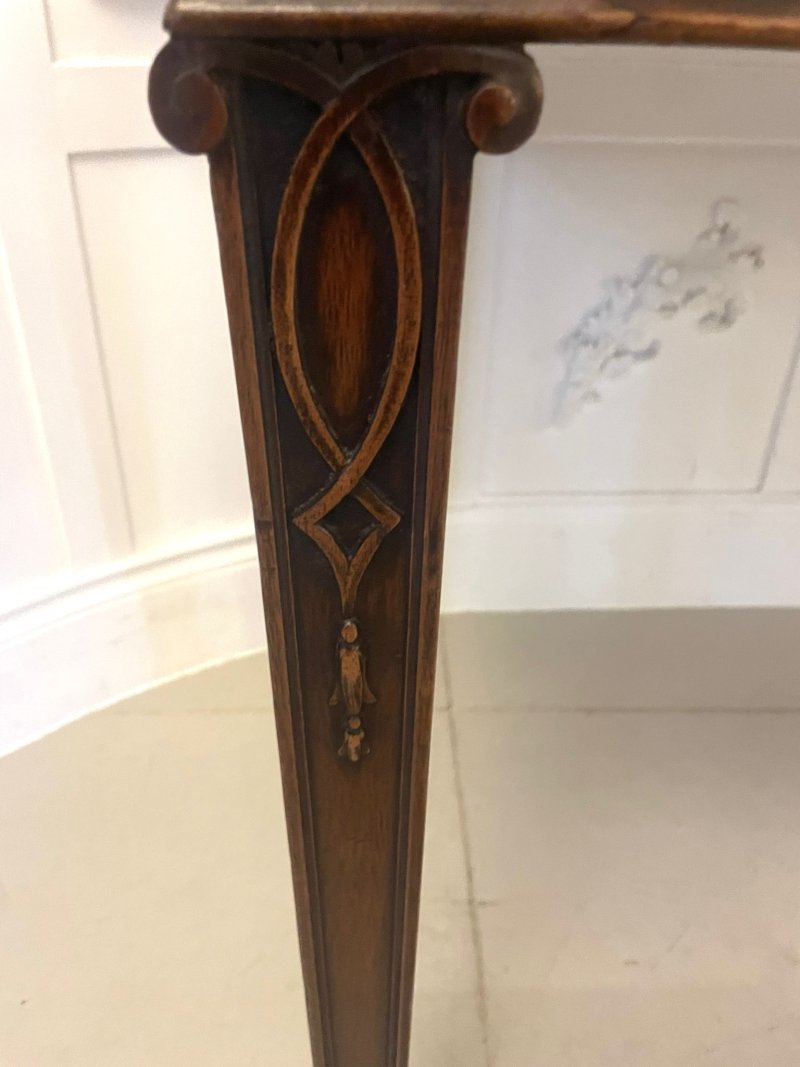 Antique Victorian Quality Carved Figured Mahogany Serving/Console Table - Image 11